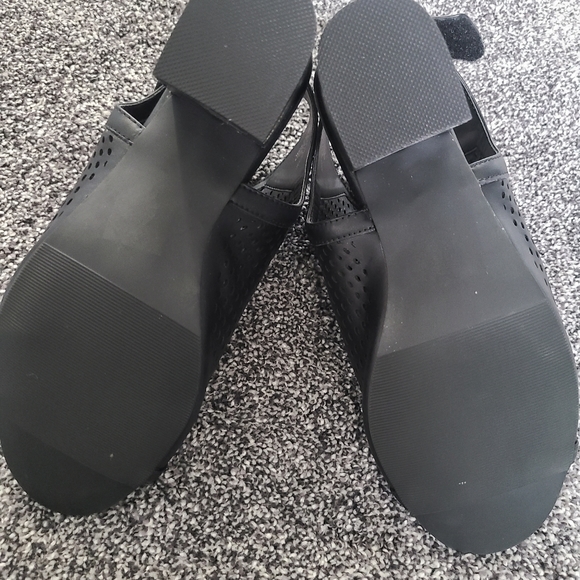 GEORGE (NEW) Open Toe Cut-Out Chunky Heel Ankle Boot - Picture 5 of 6